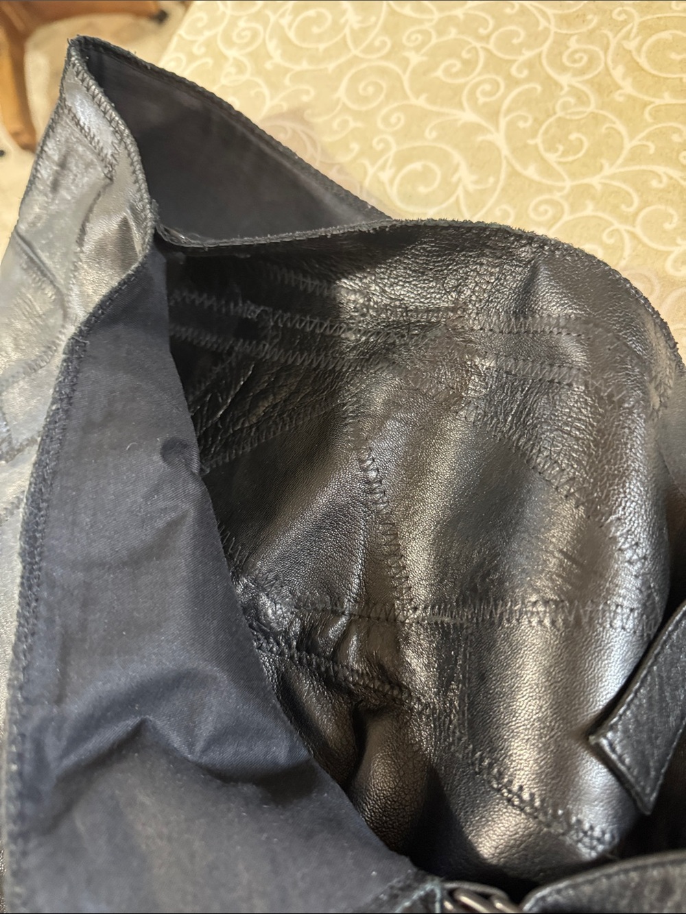 Veronique Branquinho 100% Leather Asymmetrical Wrap Skirt — Size 38 - Picture 10 of 13